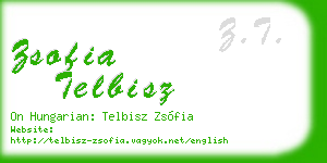 zsofia telbisz business card